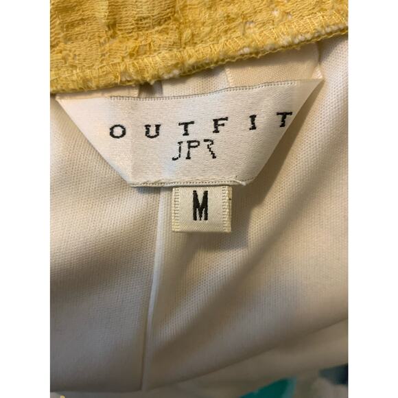 Outfit JPR yellow floral eyelet lined pull on pants size M - Picture 3 of 9